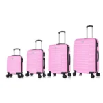 Sanremo, kofer, set 4 komada, ABS, roze