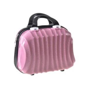 Paris, neseser, ABS, gliter roze, 12 inch