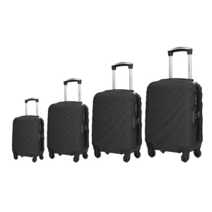 Le Mans, kofer, set 4 komada, ABS, crna
