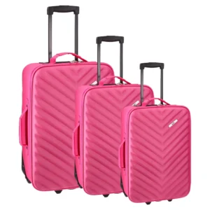 Doha, kofer, set 3 komada, PE, roze