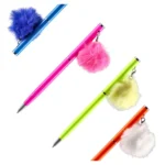 Elegant, hemijska olovka pom-pom, neon, plava