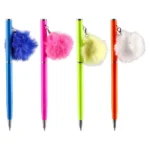 Elegant, hemijska olovka pom-pom, neon, plava - Slika 3
