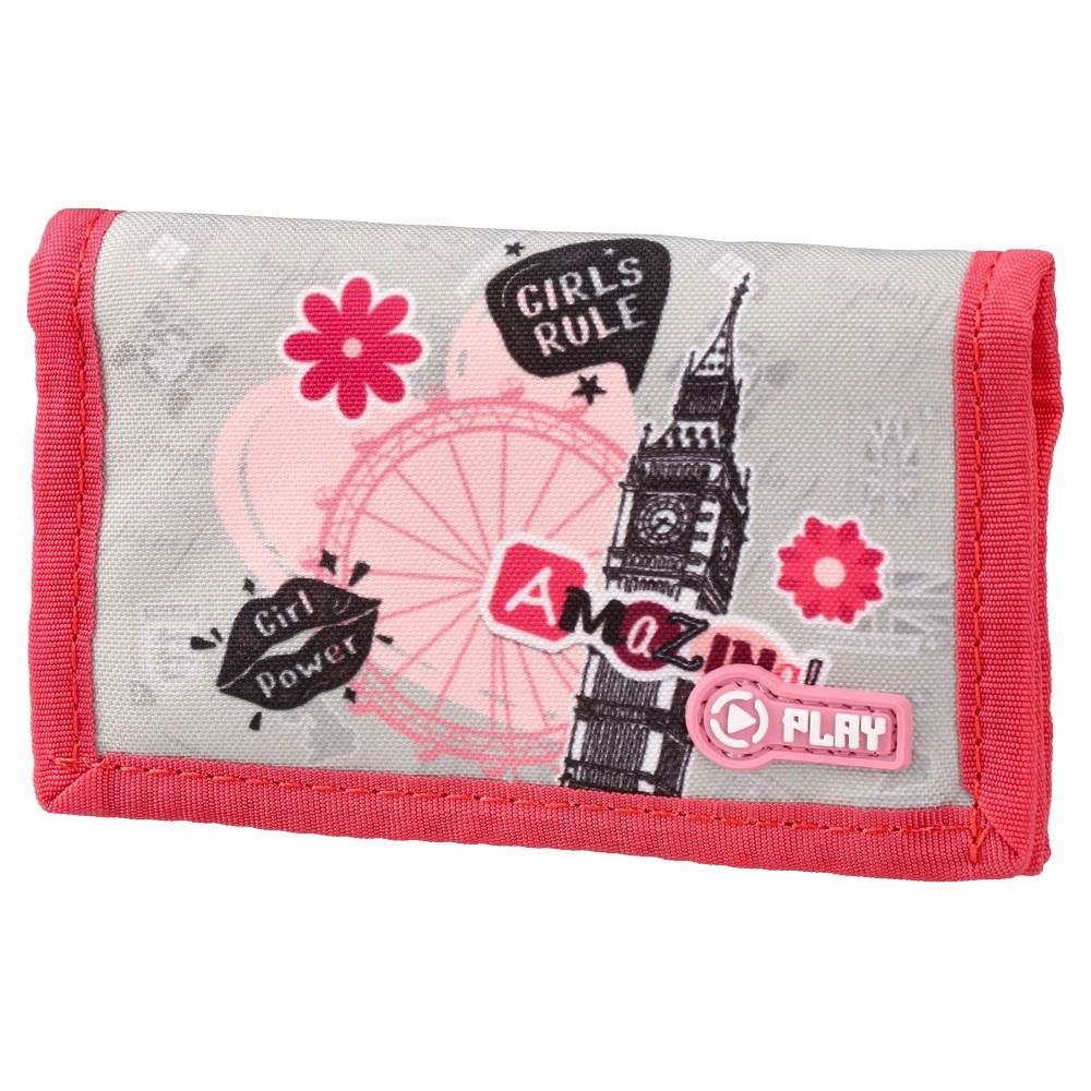 119157_001.webp Carteira, dečji novčanik sa trakom, London Love - Slika 1