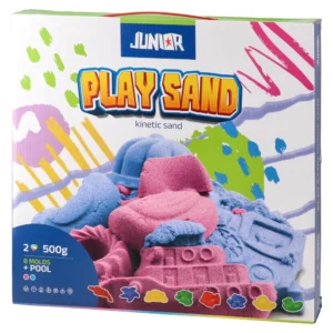 Play sand, kinetički pesak sa kadicom i kalupima, miks, 500g