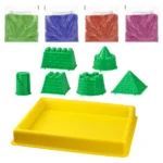 Play sand, kinetički pesak sa velikom kadicom i kalupima, miks, 1000g - Slika 2