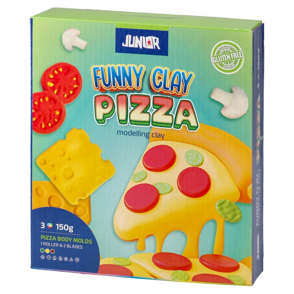130797_001.webp Funny clay, masa za oblikovanje sa kalupima, miks, pizza - Slika 1