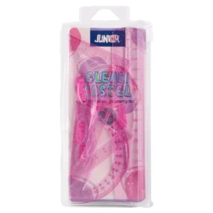 Gleam, set lenjira, gliter, fleksibalni, roze, 15cm, 4K
