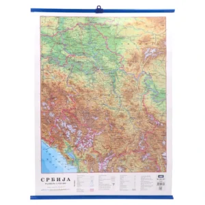 K2, mapa zidna, B2, Srbija