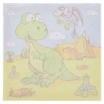 Graffiti canvas, blind ram sa skicom, dino, bela, 20x20cm - Slika 2