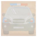 Graffiti canvas, blind ram sa skicom, policijski auto, bela, 20x20cm - Slika 2