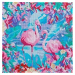 Graffiti diamonds, blind ram sa bockalicama, flamingo, bela, 30x30cm - Slika 2