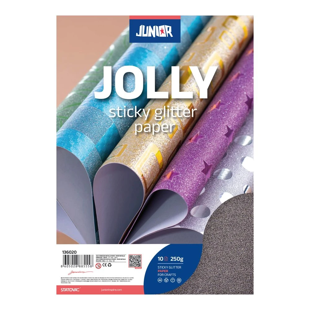 136028_001.webp Jolly Sticky Glitter, papir sam. A4, 100mic, 10K - odaberite nijansu - Slika 1