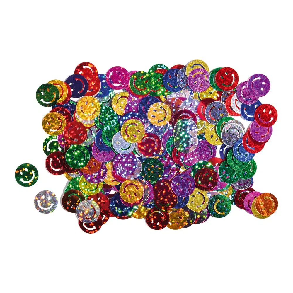 137046_001.webp Crafty ruby, kraft konfete, smajli, 15 x 15mm, 14g - Slika 1