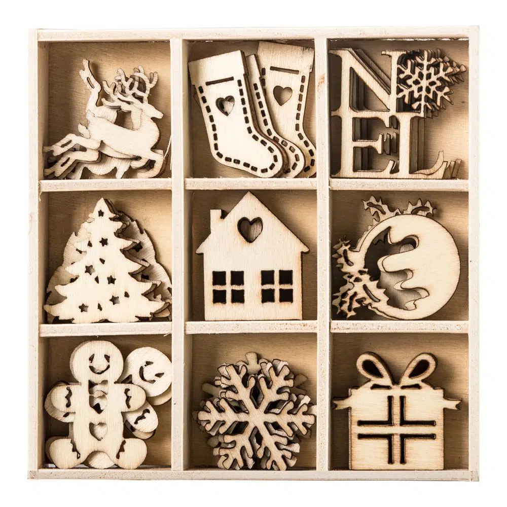 137228_001.webp Crafty deco, kraft drvena dekoracija, novogodišnji miks, 45K - Slika 1