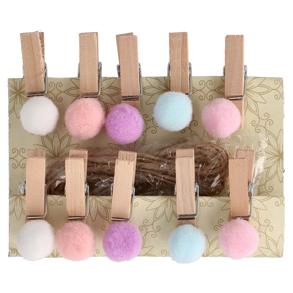 137256_001.webp Crafty woody, kraft štipaljke, pom pom, 10K - Slika 1