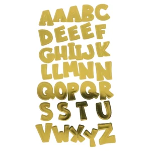 Crafty sticky, alfabet stiker, zlatna, 33K