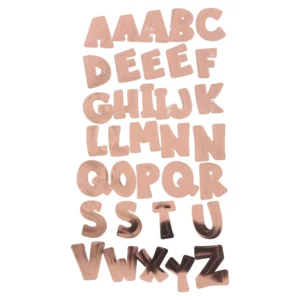 Crafty sticky, alfabet stiker, bronza, 33K