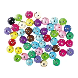 Crafty pearly, kraft perlice, polka, miks, 10mm, 50K