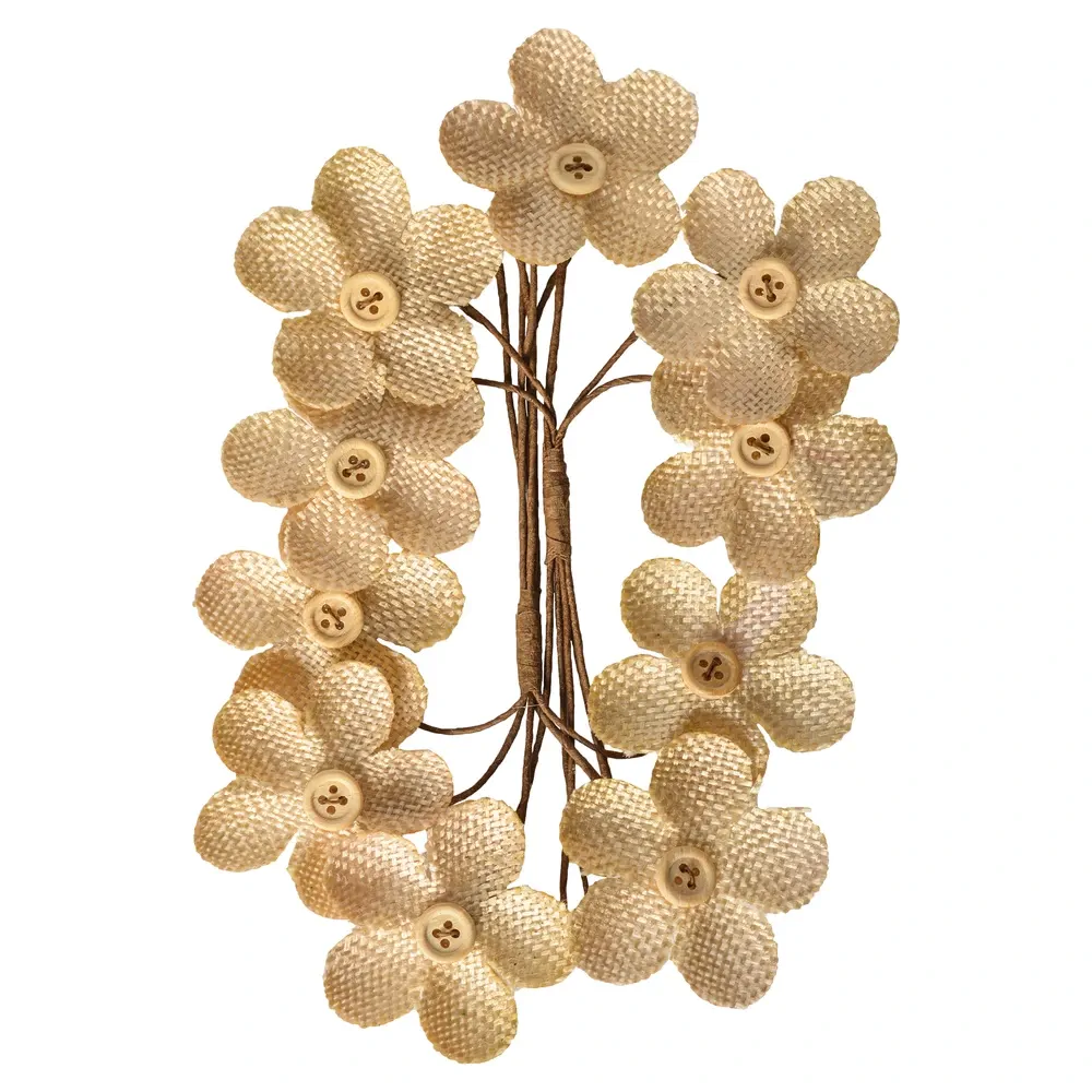 137600_001.webp Crafty natur, kraft cvetići, platneni, miks, 10K - Slika 1