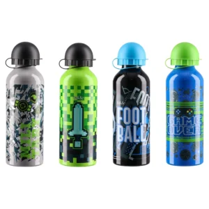 Alu Flowy Class, flašica za vodu, aluminijumska, 500ml, dečak, miks