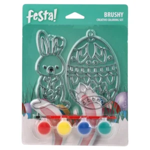 Brushy, kreativni set za bojenje, jaje i zeka, 2K