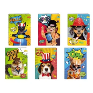 Premium 60, sveska sa UV lakom, A5, karo, 60 lista, Fuzzy pets