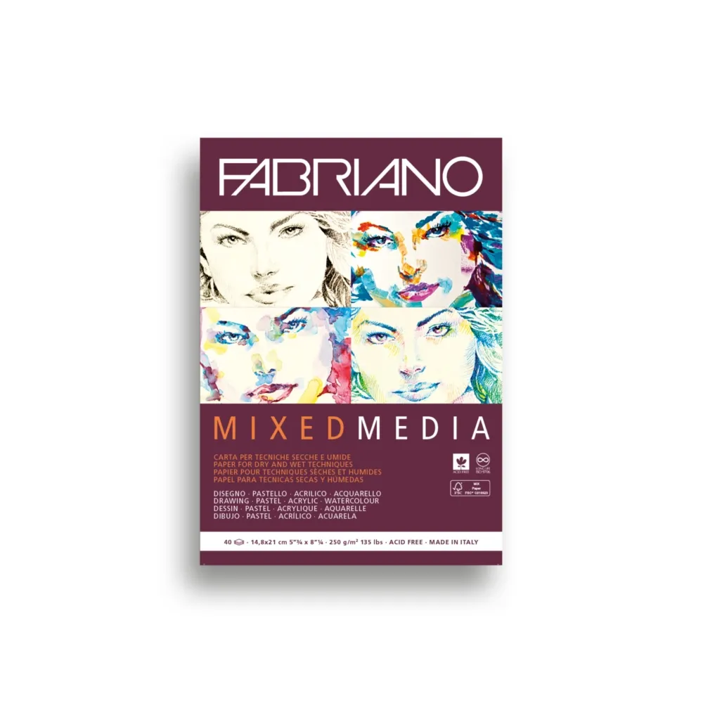 190029_001.webp MixedMedia, blok sa spiralom, A5, 250g, 40 lista - Slika 1