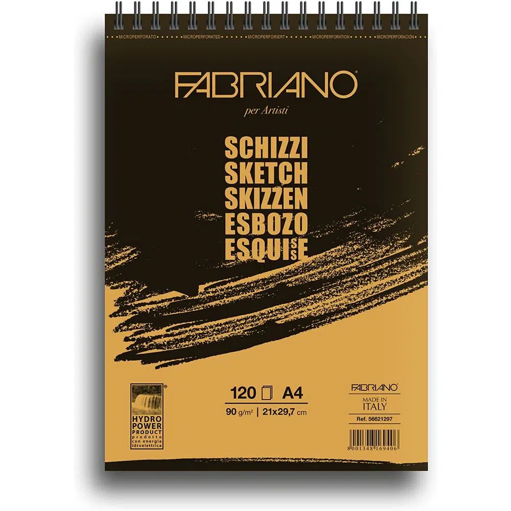 209231_001.webp Schizzi, blok, sa spiralom gore, A4, 90gr, 120 lista - Slika 1