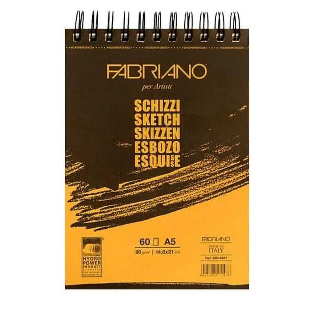 209232_001.webp Schizzi, blok, sa spiralom gore, A5, 90gr, 60 lista - Slika 1
