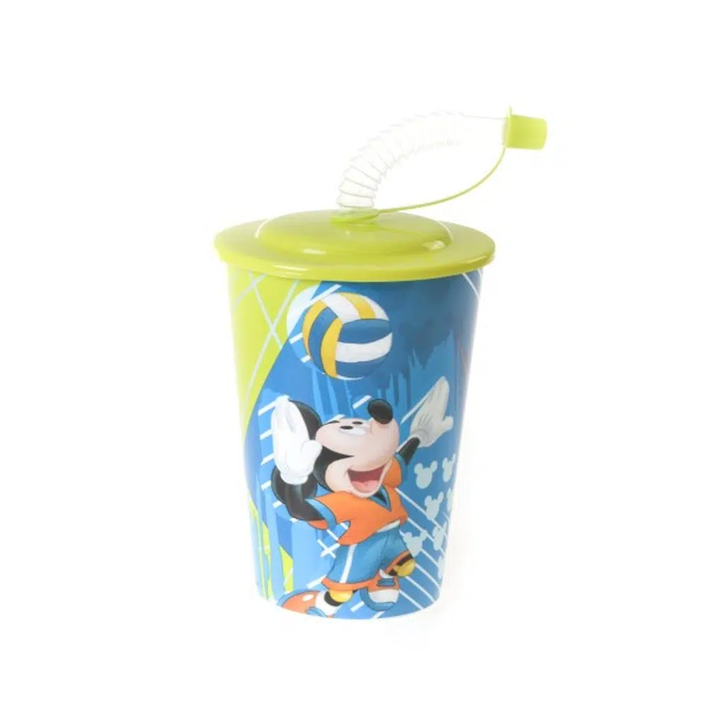 319826_001.webp Tubule, čaša sa cevčicom, plastična, Mickey Mouse, 450ml - Slika 1