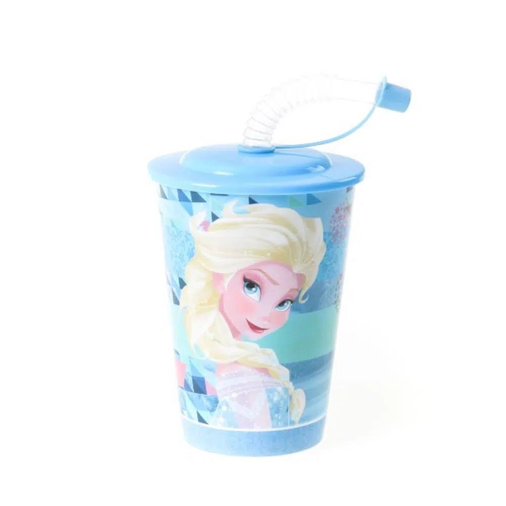 322826_001.webp Tubule, čaša sa cevčicom, plastična, Frozen, 450ml - Slika 1