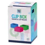 Clip box, držač za spajalice magnetni, pvc, plava - Slika 2