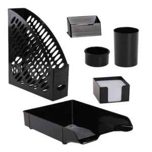 Office set, kancelarijski pribor, crna, 6K
