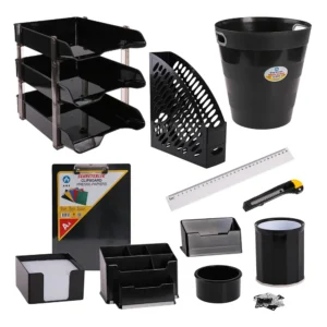 Office set, kancelarijski pribor, crna, 12K