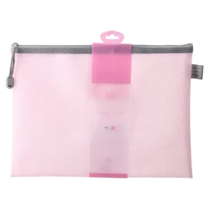 Zippit mesh L, fascikla sa zipom, 32.5x24cm, roze