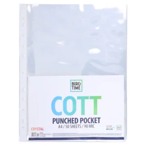 Cott, folija za registrator, 90mic, A4, kristal, 50K