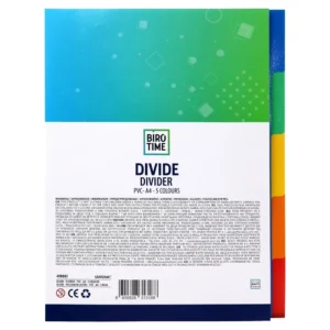 Divide, pregradni listovi, pvc, A4, miks, 5K