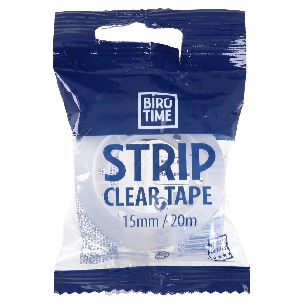 491006_001.webp Strip, selotejp, 15mm X 20m, transparent, blister - Slika 1