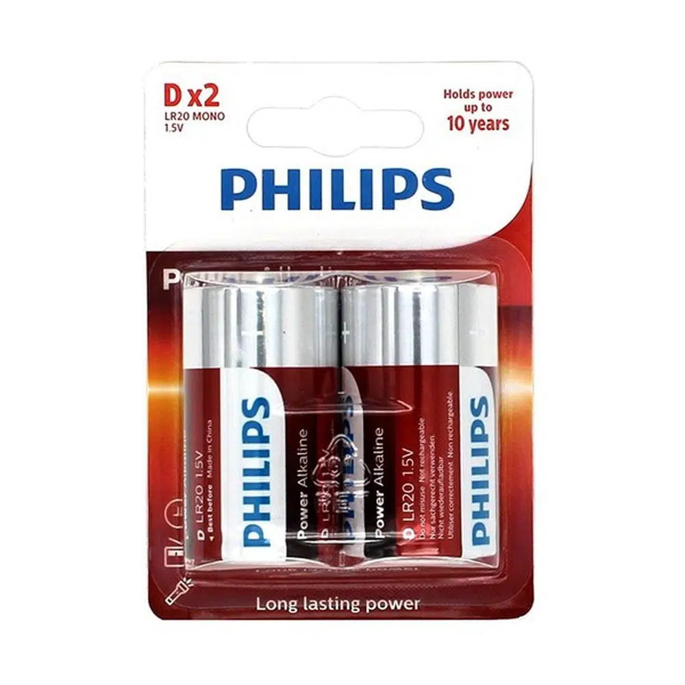 496463_001.webp Baterija, alkalna, LR20 D, Philips, 2K - Slika 1
