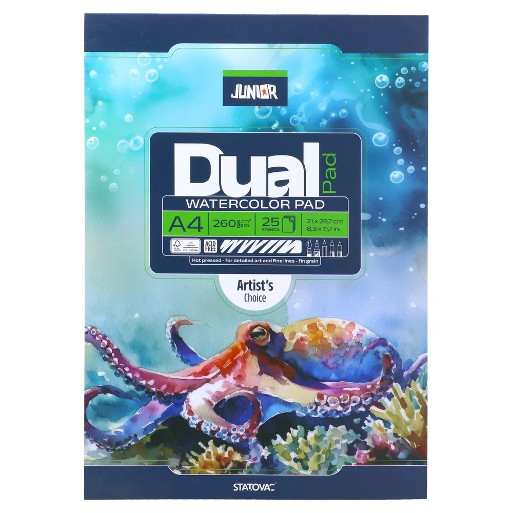 617003_001.webp Dual pad, akvarel blok, A4, 260g, 25 listova - Slika 1