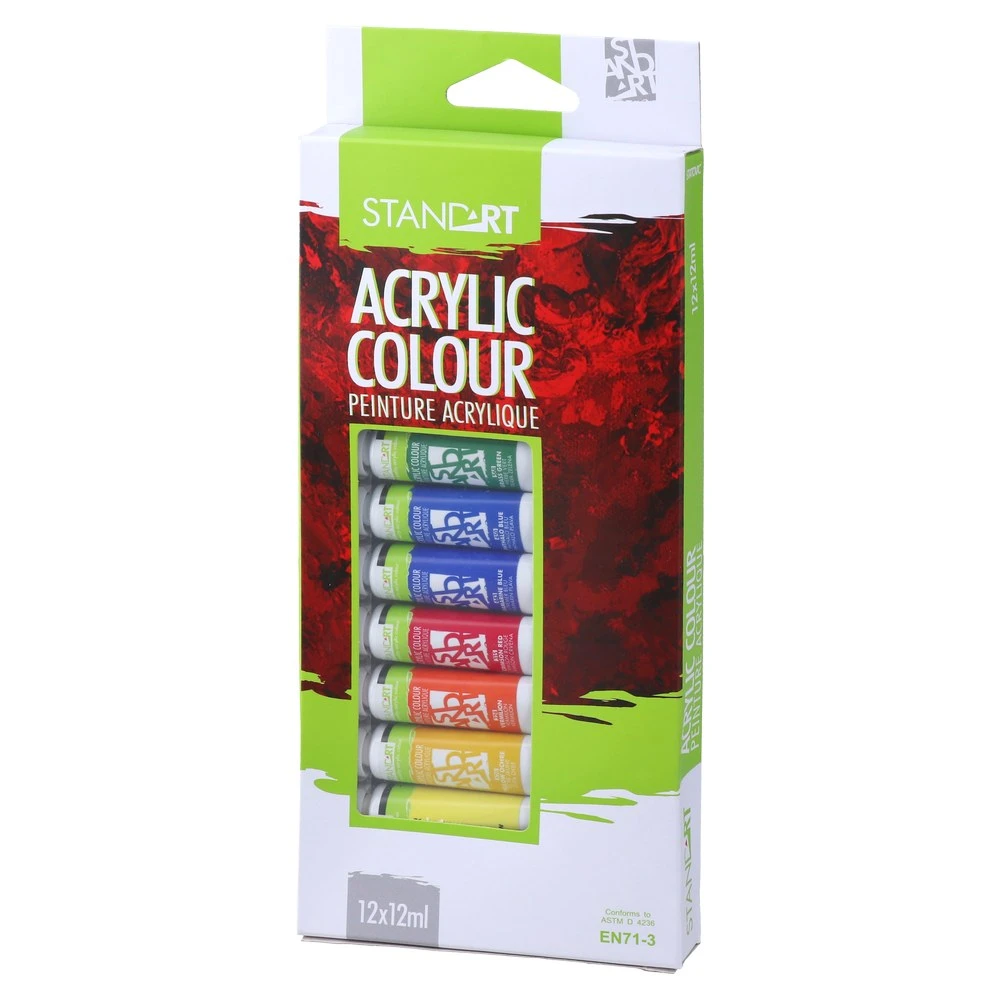 641950_001.webp Standart acrylic 12, akrilna boja, set, 12 x 12ml, 12K - Slika 1