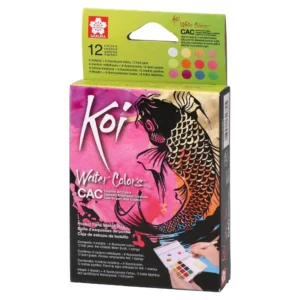 Sakura koi, akvarel, set, creative art colors, 12K