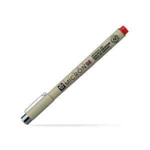 Pigma Micron 08, liner, red, 19, 0.5mm