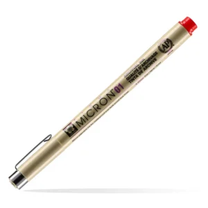 Pigma Micron 01, liner, red, 0.25mm