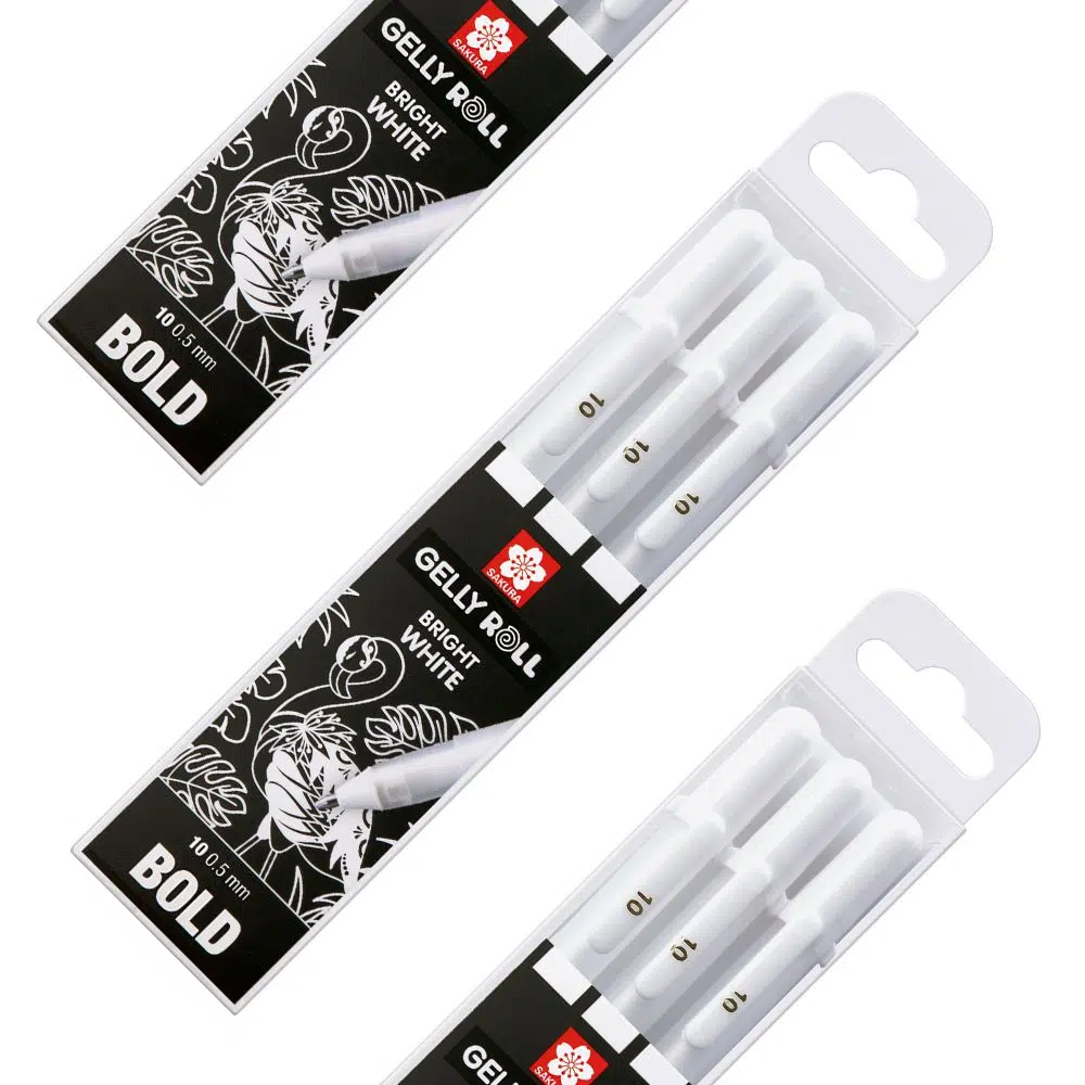 672391_001.webp Gelly Basic, gel olovka, set, white, bold, 3K - Slika 1
