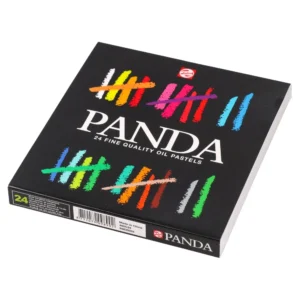 Panda, uljani pastel, set, 24K