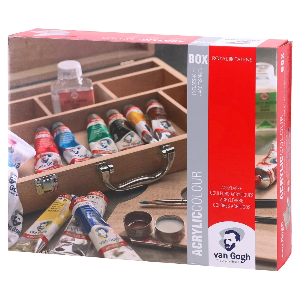 699004_001.webp Van Gogh acrylic, akrilna boja, drveni set, 10 x 40ml, 10K - Slika 1