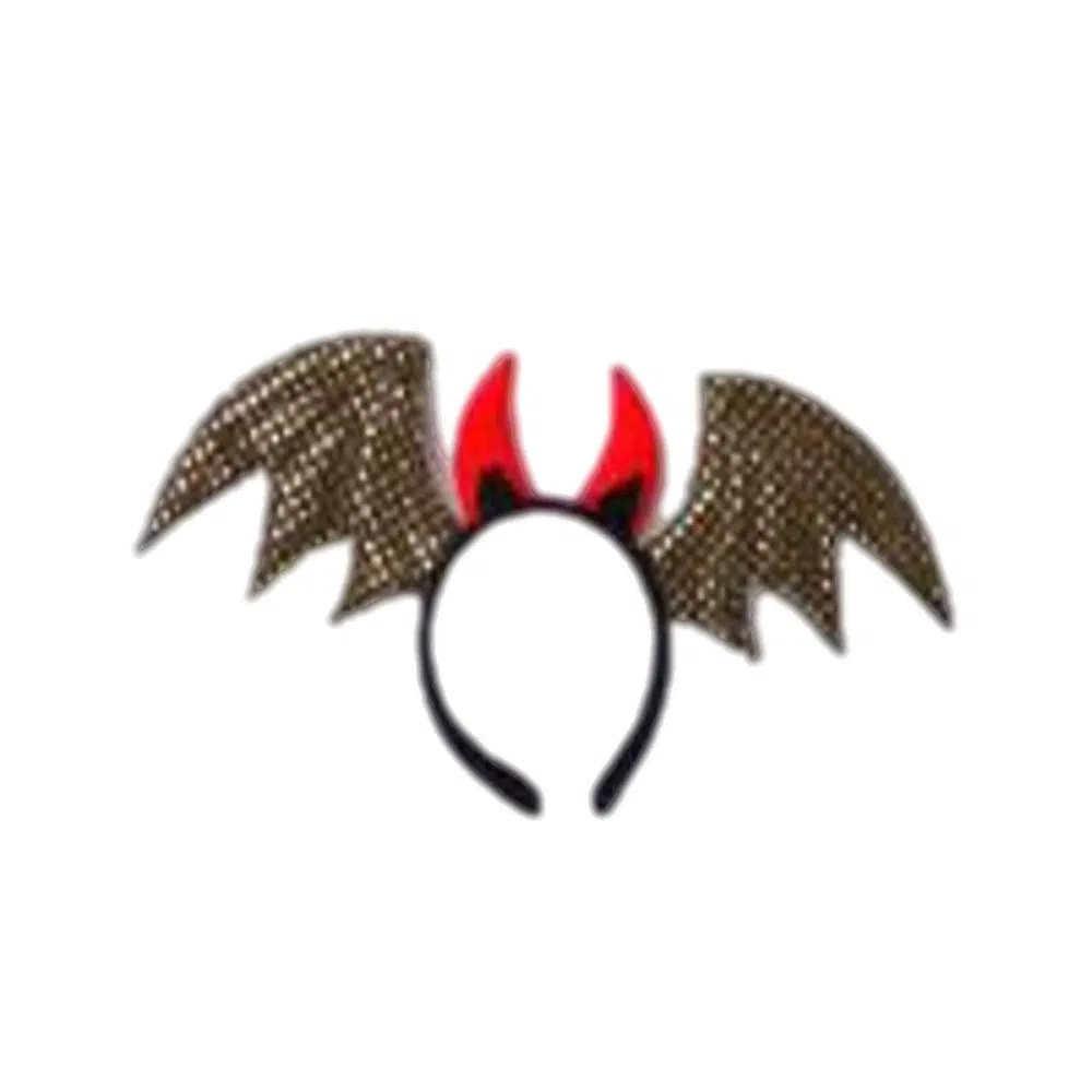 703200_001.webp Witty Halloween, rajf za kosu, krila i rogovi - Slika 1