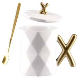 Moka, šolja sa poklopcem, keramička, X, 350ml