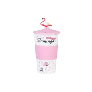 Street, šolja sa poklopcem, keramička, flamingo, 480 ml